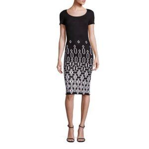 St. John Knit Jacquard Dress NWT Size 2 MSRP $995